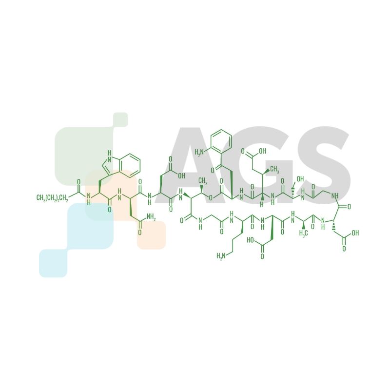 Chemical structure of Daptomycin